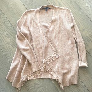 White House Black Market Tan Knit Loose Shrug Sweater Sz S